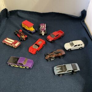 Vibrant Red and Purple Toy Cars Set